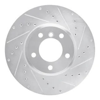 R1 Concepts EDZ-31062R Brake Rotor Drilled and Slotted Silver